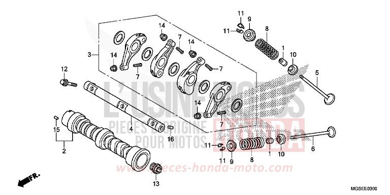 NOCKENWELLE/VENTIL von NC700S Schaltgetriebe GRAPHITE BLACK (NHB01) von 2013